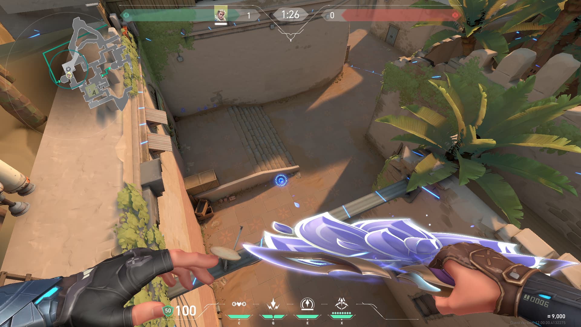 バインドBからシャワー前