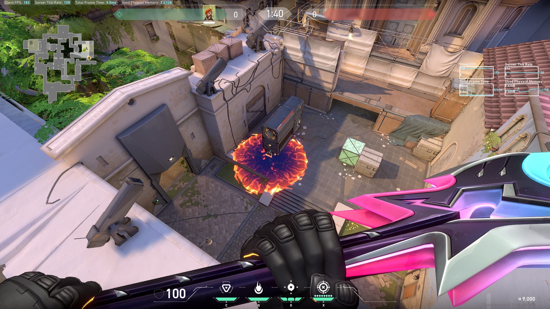 アセント　Aロビーから黒コン設置空爆　着弾まで６秒